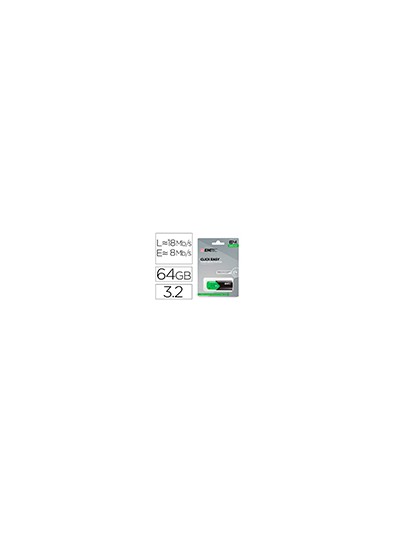 Memoria emtec usb 3.2 click easy 64 gb verde