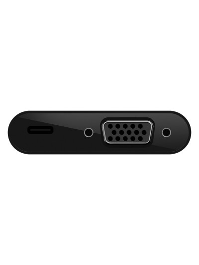 Adaptador belkin avc001btbk usb-c a vga + carga color negro