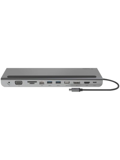 Hub belkin inc004btsgy multipuerto usb-c / hdmi / vga / usb-a / usb-c / ethernet / jack 3,5 mm color