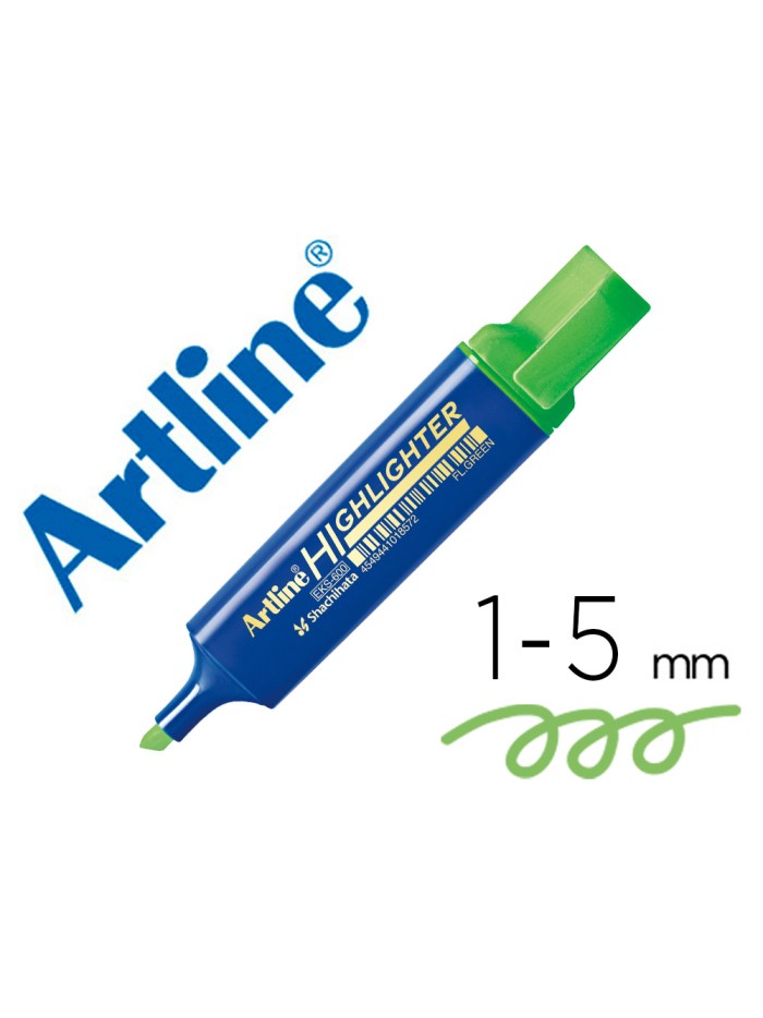 Rotulador artline fluorescente eks-600 verde punta biselada Rotulador artline fluorescente eks-600 verde punta biselada