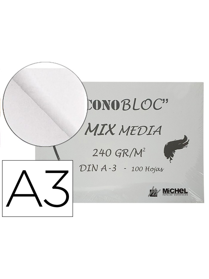 Bloc dibujo multitecnicas michel econobloc mix media din a3 encolado 100 hojas 240 gr 297x420 mm Bloc dibujo multitecnicas michel econobloc mix media din a3 encolado 100 hojas 240 gr 297x420 mm