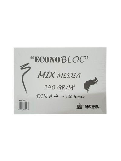 Bloc dibujo multitecnicas michel econobloc mix media din a4 encolado 100 hojas 240 gr/m2 210x297 mm
