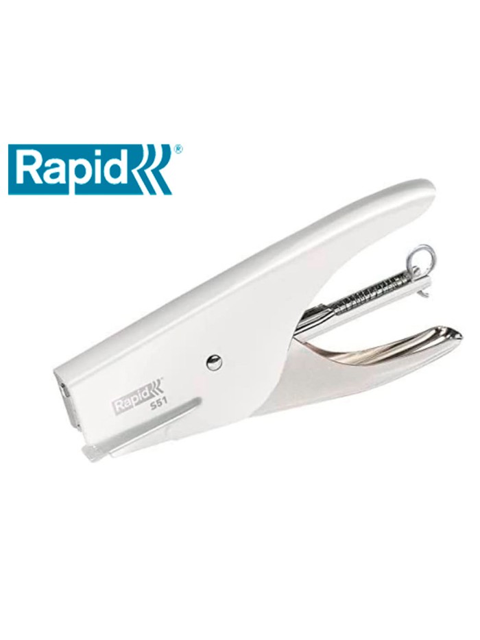 Grapadora rapid de tenaza s51 metalica capacidad de grapado 15 hojas usa grapas 21/4 cromada Grapadora rapid de tenaza s51 metalica capacidad de grapado 15 hojas usa grapas 21/4 cromada