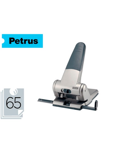 Taladrador petrus 305 metalico capacidad de 65 hojas color plata