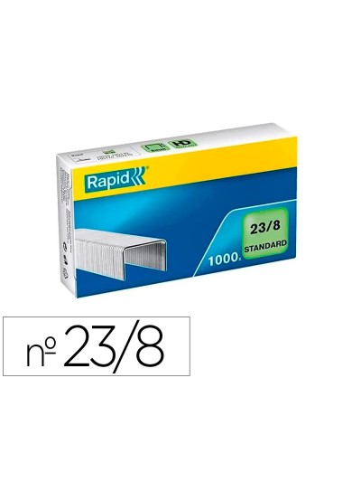Grapas rapid 23/8 mm galvanizada caja de 1000 unidades