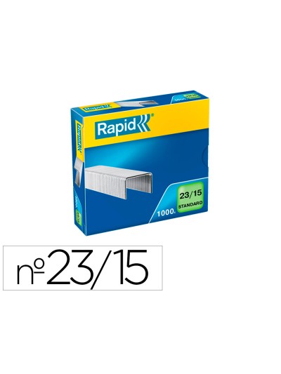 Grapas rapid 23/15 mm galvanizada caja de 1000 unidades