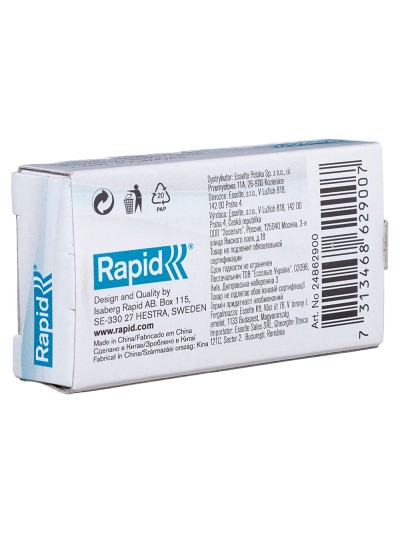 Grapas rapid 10/4 mm galvanizada caja de 1000 unidades