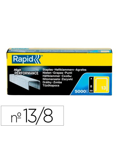 Grapas rapid 13/8 mm galvanizada caja de 5000 unidades