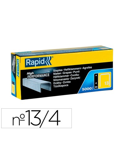 Grapas rapid 13/4 mm galvanizada caja de 5000 unidades