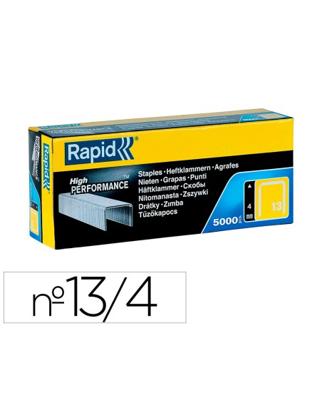 Grapas rapid 13/4 mm galvanizada caja de 5000 unidades
