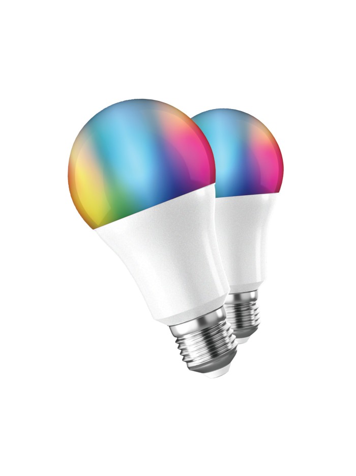 Bombilla muvit io a60 e27 9w rgb pack 2 unidades Bombilla muvit io a60 e27 9w rgb pack 2 unidades