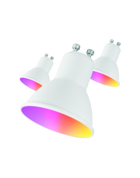 Bombilla muvit io gu10 5.5w rgb pack 3 unidades