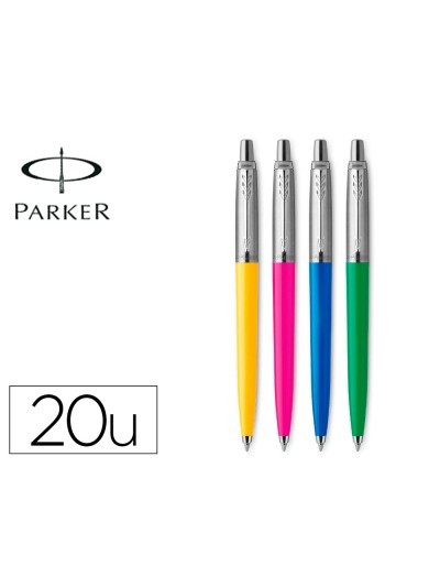Boligrafo parker jotter originals años 90 transit lote de 20 unidades colores surtidos