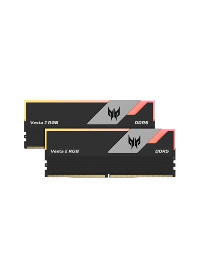Memoria ram ddr5 32gb 2x16gb acer predator vesta2 - udimm - 6000mhz cl 30 black rgb