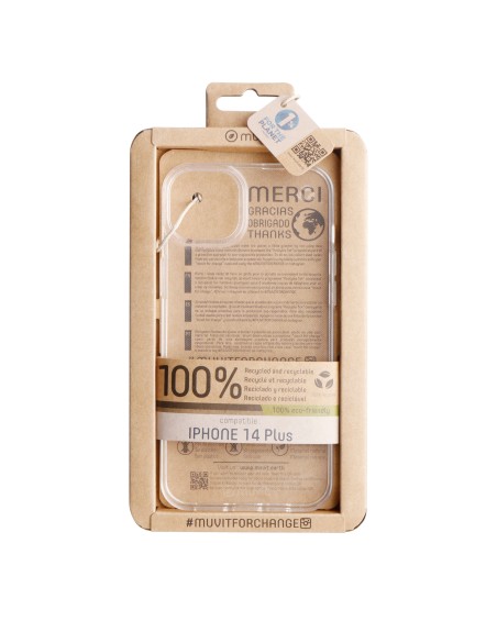 Funda muvit recycletek para apple iphone 14 plus transparente
