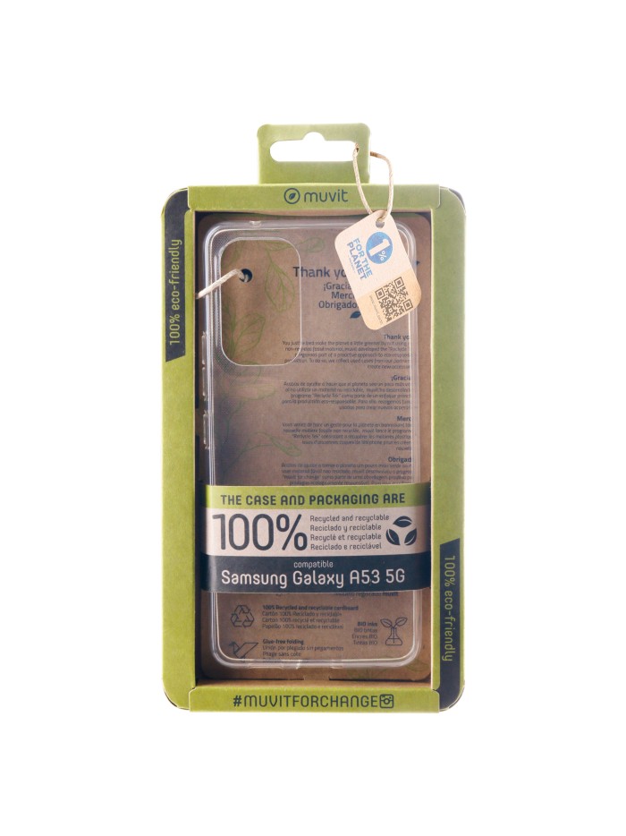 Funda muvit recycletek para samsung galaxy a53 5g transparente Funda muvit recycletek para samsung galaxy a53 5g transparente