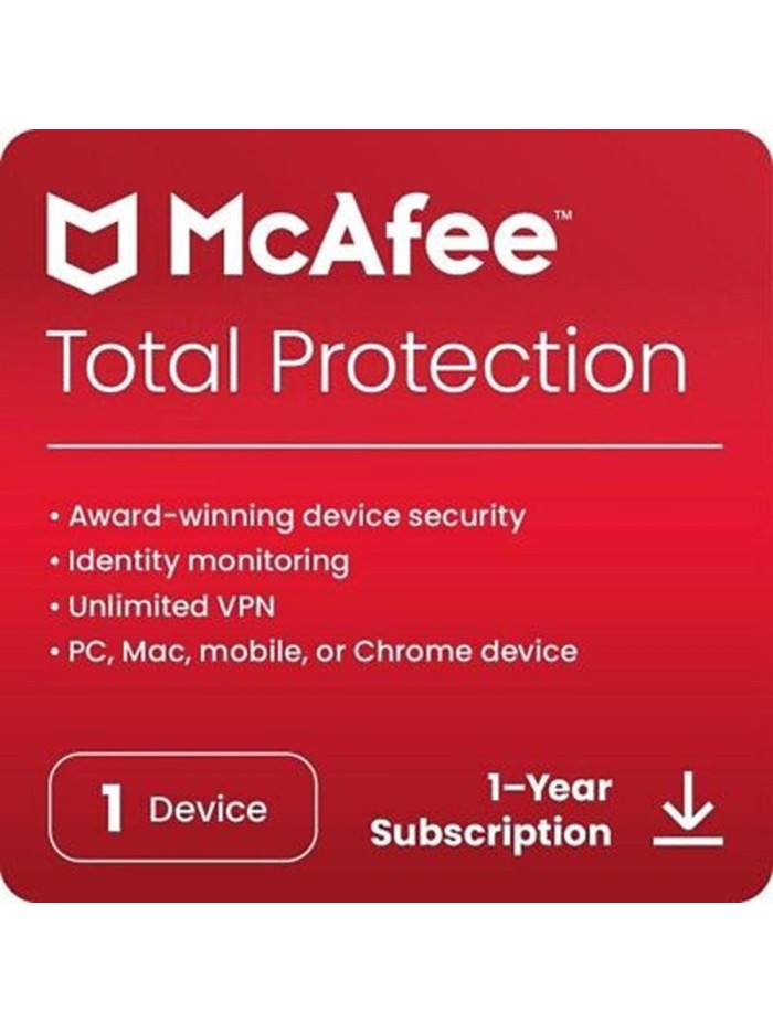 Antivirus mcafee total proteccion 1 dispositivo 1 año esd (descarga directa) Antivirus mcafee total proteccion 1 dispositivo 1 año esd (descarga directa)
