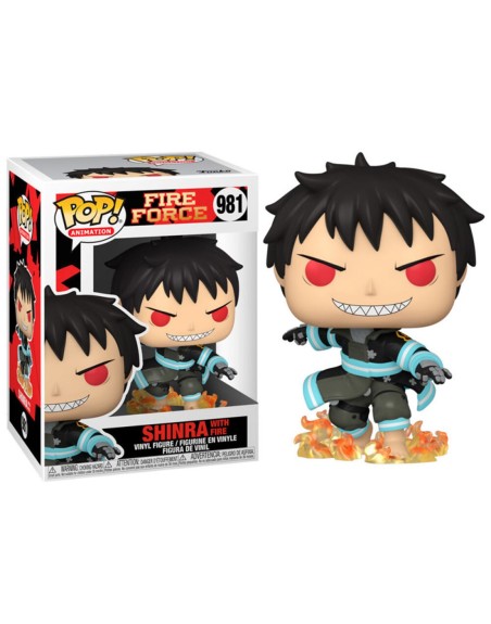 Funko pop animacion fire force shinra con fuego 56159