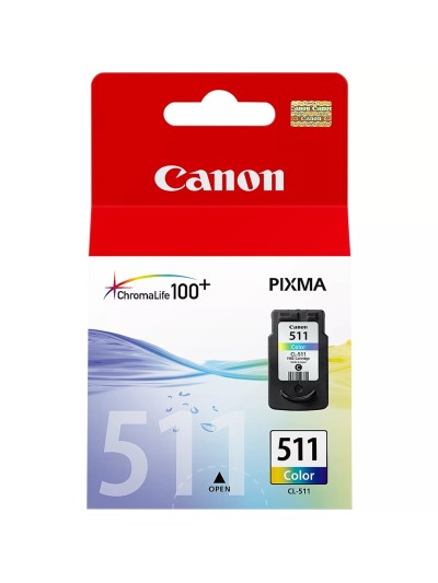 Cartucho tinta canon cl 511 tricolor 9ml mp240 - 250 - 260 - 270 mp 480 - 490 mx 320 - 330