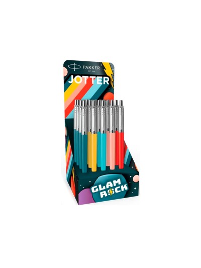 Boligrafo parker jotter originals glam rock transit expositor de 20 unidades colores surtidos