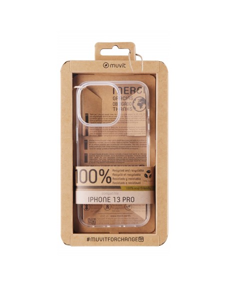 Funda muvit recycletek para apple iphone 13 pro transparente