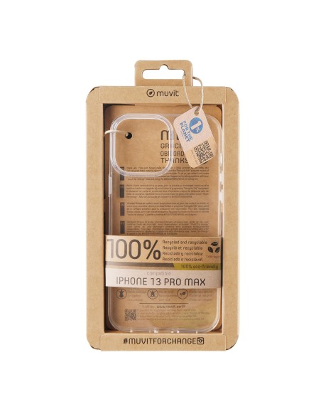 Funda muvit recycletek para apple iphone 13 pro max transparente