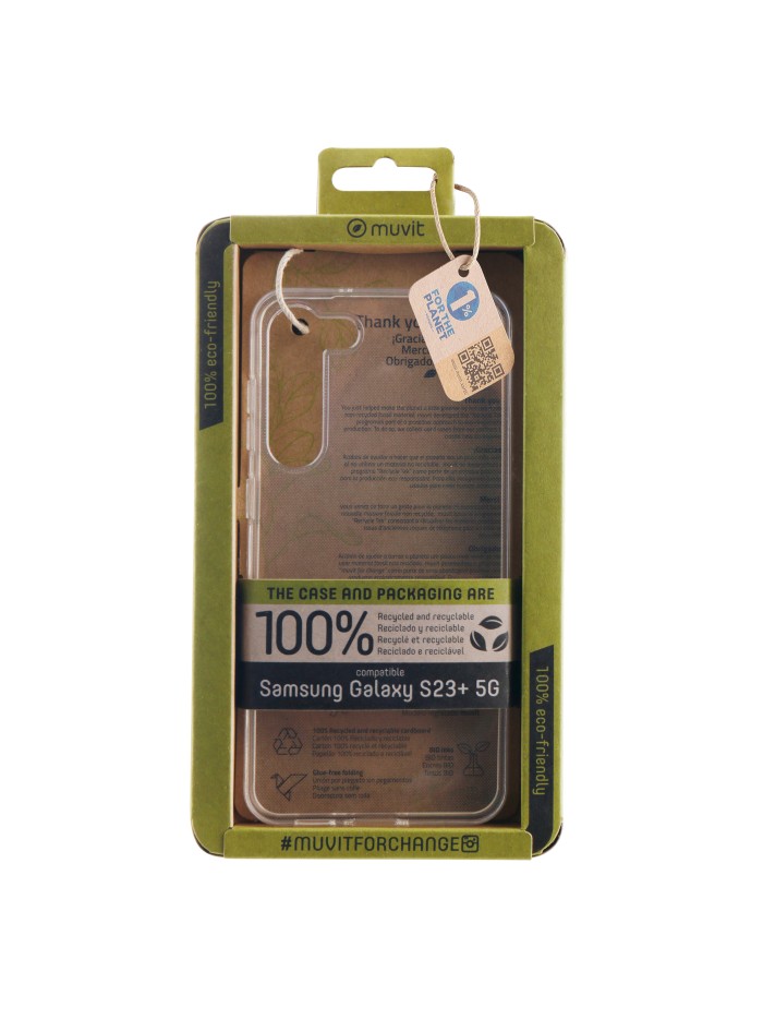Funda muvit recycletek para samsung galaxy s23+ 5g transparente Funda muvit recycletek para samsung galaxy s23+ 5g transparente