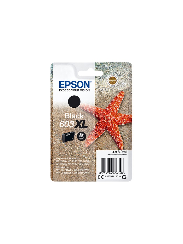Cartucho tinta epson c13t03a14010 singlepack negro 603xl estrella de mar Cartucho tinta epson c13t03a14010 singlepack negro 603xl estrella de mar