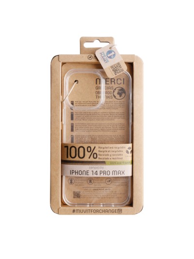 Funda muvit recycletek para apple iphone 14 pro max transparente