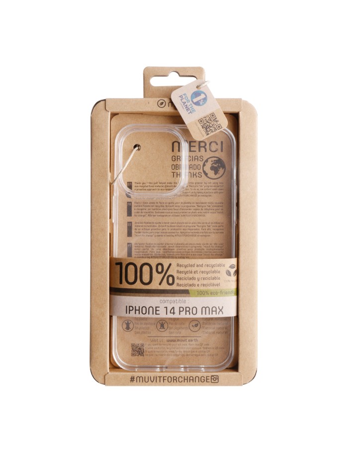 Funda muvit recycletek para apple iphone 14 pro max transparente Funda muvit recycletek para apple iphone 14 pro max transparente