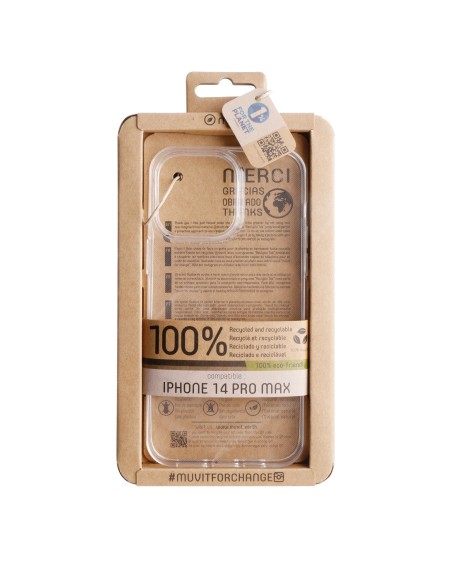 Funda muvit recycletek para apple iphone 14 pro max transparente