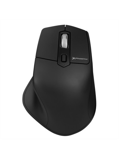 Ratón inalambrico bluetooth phoenix ergo m2 ergonomico multidispositivo y batería recargable click silenciosos
