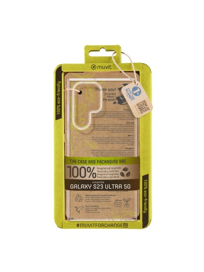 Funda muvit recycletek para samsung galaxy s23 ultra 5g transparente