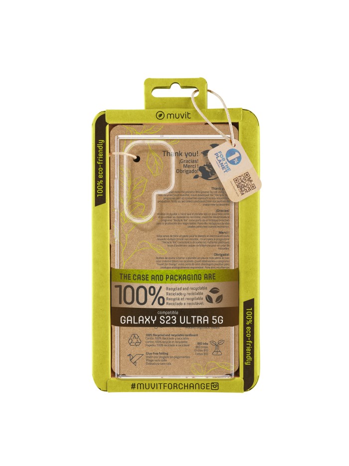 Funda muvit recycletek para samsung galaxy s23 ultra 5g transparente Funda muvit recycletek para samsung galaxy s23 ultra 5g transparente