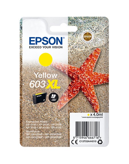Cartucho tinta epson c13t03a44010 singlepack amarillo 603xl estrella de mar