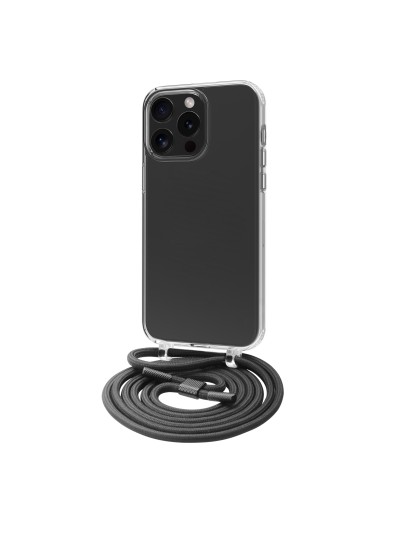Funda muvit recycletek para apple iphone 15 pro transparente + colgante negro