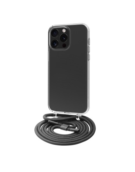 Funda muvit recycletek para apple iphone 15 pro transparente + colgante negro