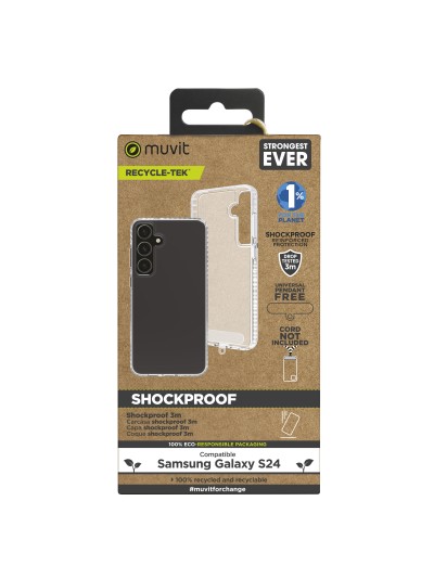 Funda muvit shockproof 3m para samsung galaxy s24 plus transparente