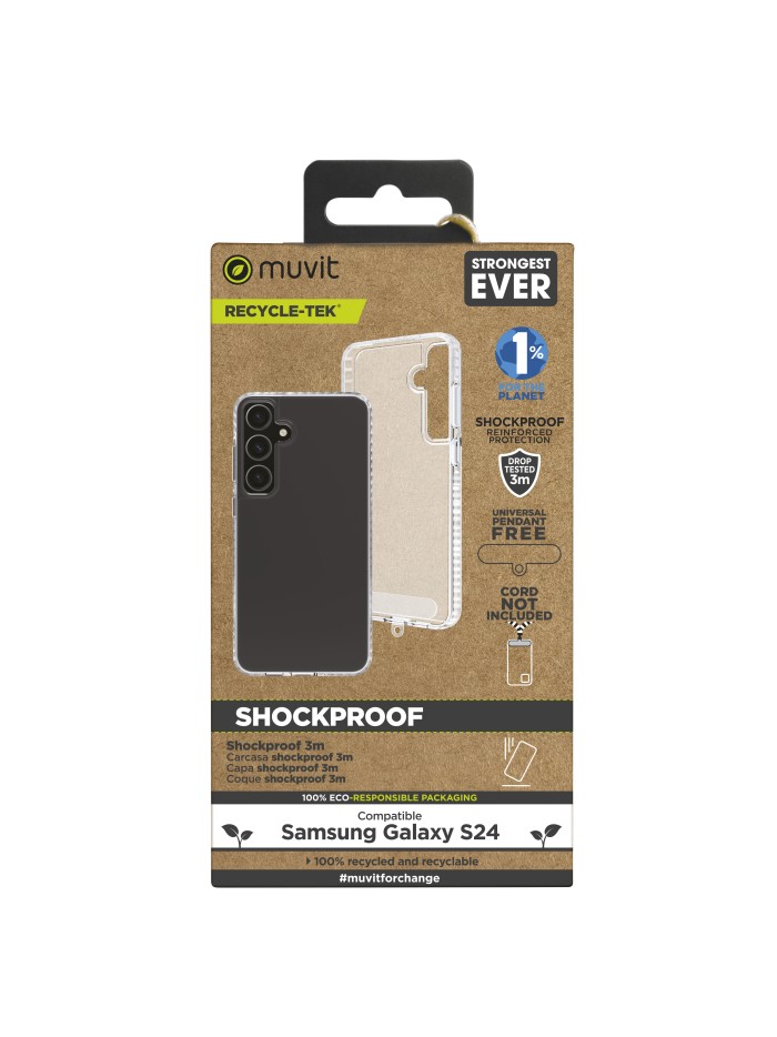 Funda muvit shockproof 3m para samsung galaxy s24 transparente Funda muvit shockproof 3m para samsung galaxy s24 transparente