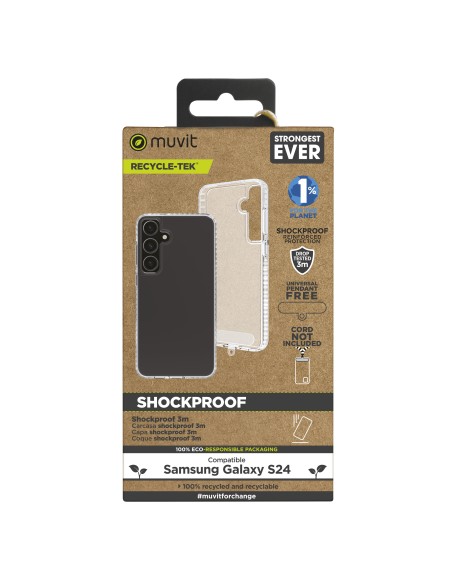 Funda muvit shockproof 3m para samsung galaxy s24 transparente