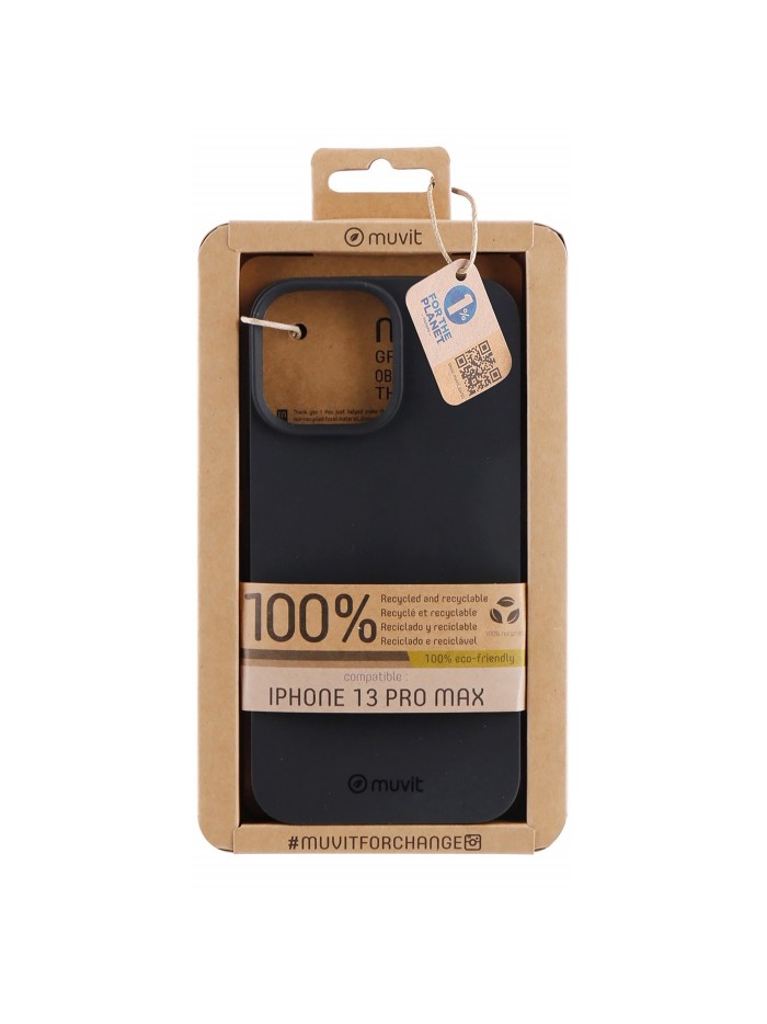 Funda muvit recycletek para apple iphone 13 pro max negra Funda muvit recycletek para apple iphone 13 pro max negra