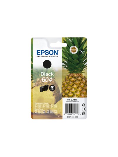 Cartucho epson 604 negro c13t10g14010 xp2200 wf - 2910 piña