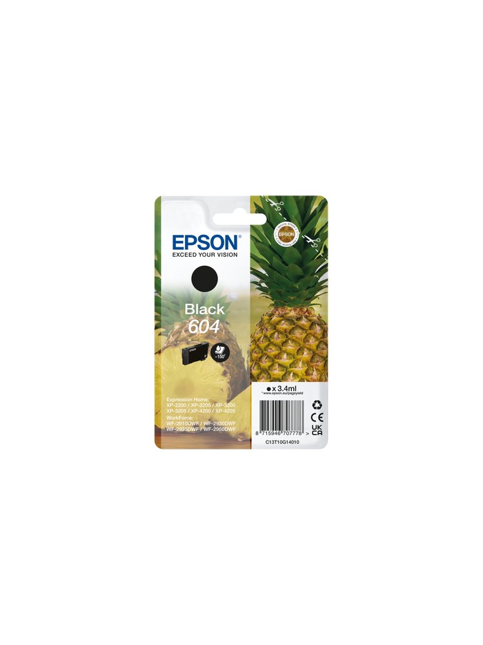 Cartucho epson 604 negro c13t10g14010 xp2200 wf - 2910 piña Cartucho epson 604 negro c13t10g14010 xp2200 wf - 2910 piña