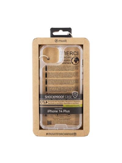 Funda muvit shockproof 2m para apple iphone 14 plus transparente