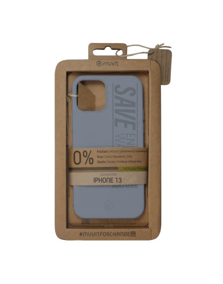 Funda muvit bambootek para apple iphone 13 gris
