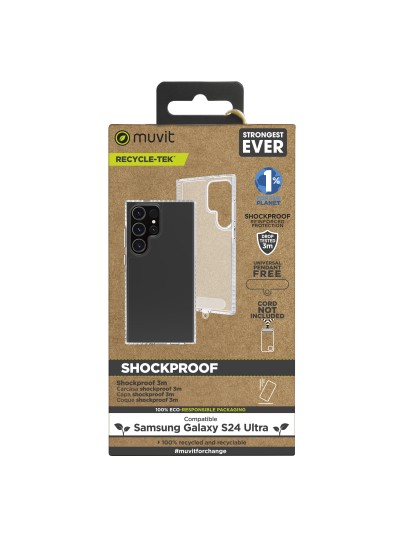 Funda muvit shockproof 2m para samsung galaxy s24 ultra transparente