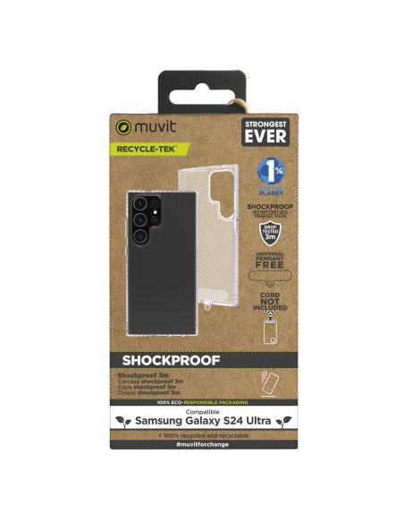 Funda muvit shockproof 2m para samsung galaxy s24 ultra transparente