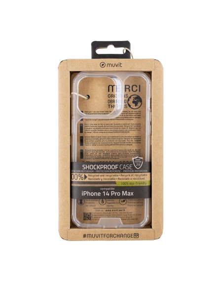 Funda muvit shockproof 2m para apple iphone 14 pro max transparente