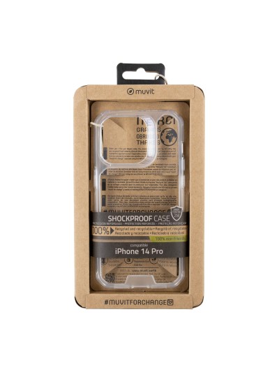 Funda muvit shockproof 2m para apple iphone 14 pro transparente
