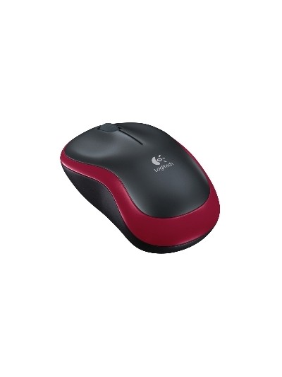 Mouse raton logitech m185 optico wireless inalambrico rojo 2.4ghz